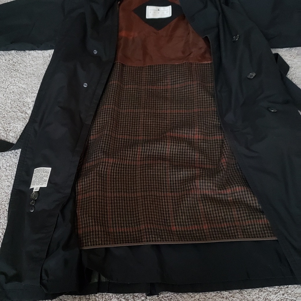 London Fog Men's Size 42 Black Trench Coat